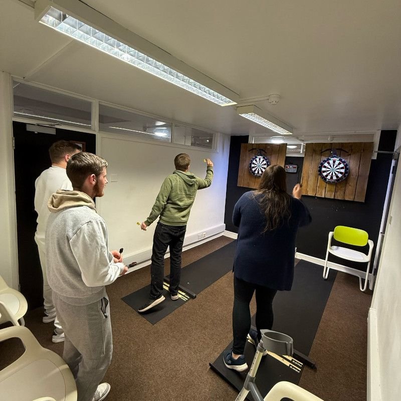 Playground's darts room