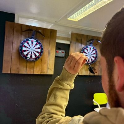 Getting his eye in before the big match